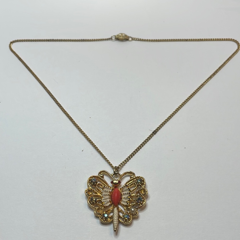 Vintage Butterfly Necklace